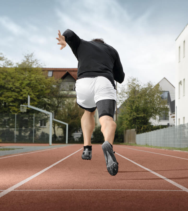 Kompressionsbandage für die Leichtathletik Sprint